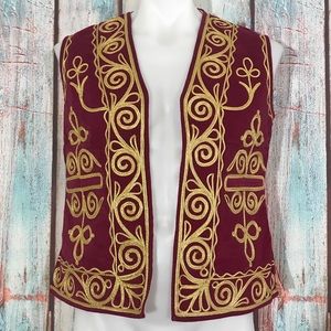 Vintage Handmade embroidered vest